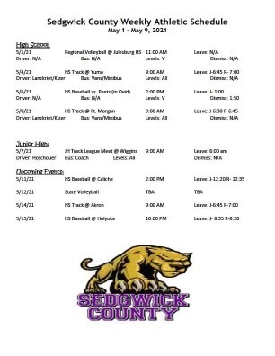 weekly schedule