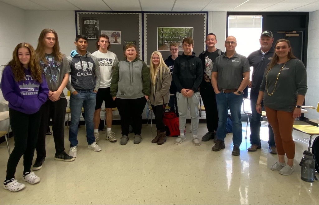 Stephanie Barrett - Training Coordinator, Jon Nickless – Location Manager, & Kyle Blochowitz – Service Manager of 21st Century Equipment meet with students from JHS to share the multitude of job opportunities, training, and tech programs 21st Century has to offer!
