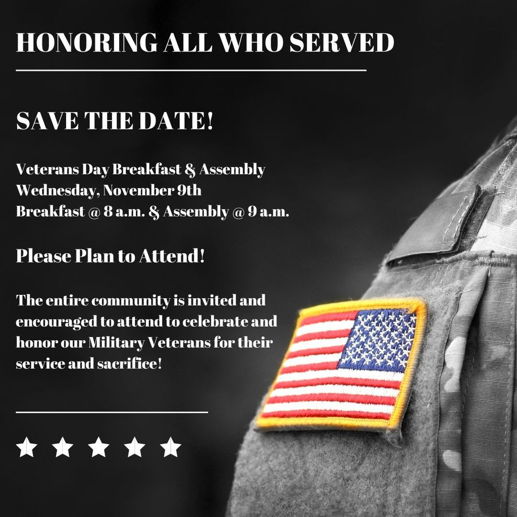 Vets day assembly save the date