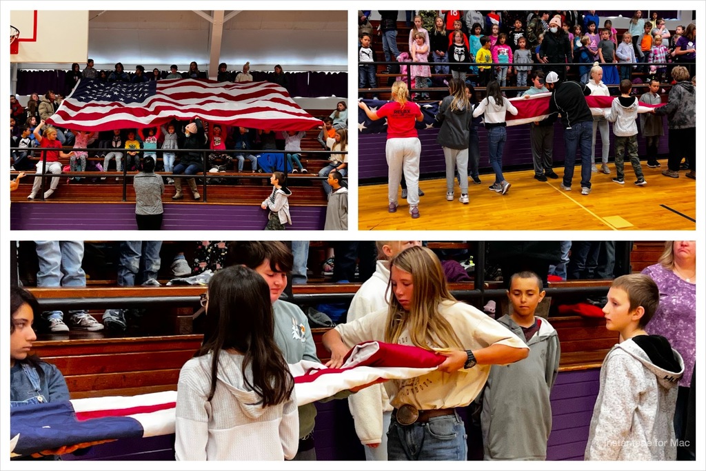JES Student Council Flag Folding at the Veterans Day Assembly